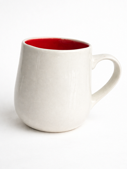 Кружка ручной работы NF ceramics «Вокруг пи*дец, а я молодец», белая, 600 мл, фото 6.