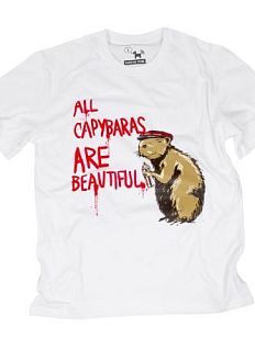 Футболка Barking store «Capybaras ACAB», M жен., белый