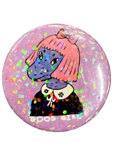 Закатной значок «Good girl», металл, 35 мм