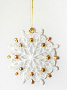 Игрушка новогодняя фарфоровая Bulygin «Снежинка»