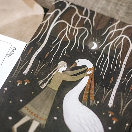 Открытка «Гуси-лебеди», Дворникова Александра, фото 2.