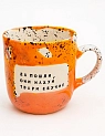 Кружка ручной работы Тата вытворяет/NF ceramics «Как говорит мой психолог..», оранжевая, керамика, 450 мл, превью фото 2