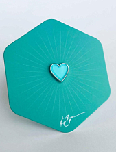 Значок «Сердечко», бирюзовый