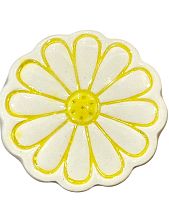 Брошь ручной работы «Ромашка», керамика