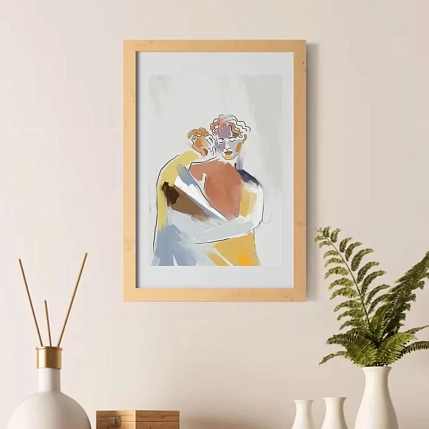 Постер интерьерный «Объятие», А4, фото 2.