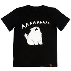 Футболка «Кот АААА»,  черный, S, жен.