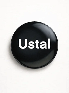 Закатной значок «Ustal», металл, 25 мм