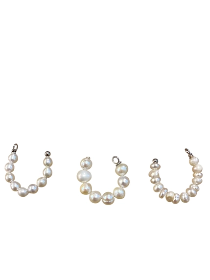 Серьга - кафф «Blank» из речного жемчуга, фото 2.