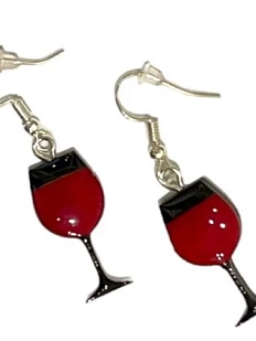 Серьги «Вино», дерево