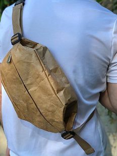 Сумка Ranzel Bags «Kite», крафт, тайвек, бежевая