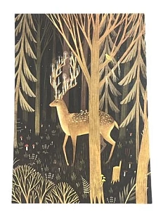 Открытка «Олень со свечками», Дворникова Александра