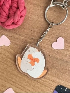 Брелок «Пара опоссумов», акрил