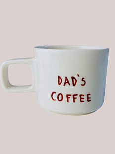 Кружка ручной работы, «Dad's coffee», керамика, 180 мл