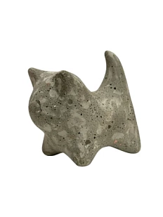 Бетонная статуэтка ручной работы Легенда о розе «Котёнок», светло-серая, 3 см