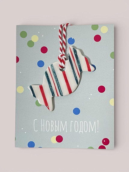 Ёлочная игрушка из керамики «Конфета», 3,5 см, фото 4.