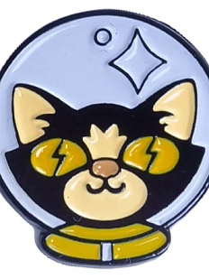 Металлический значок Barking Store «Space cat»