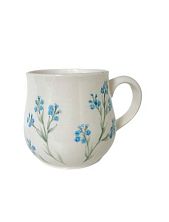 Кружка ручной работы Верба керамика груша «Незабудки», керамика, 350 мл