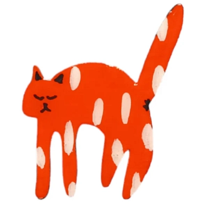 Брошь «Тревожный кот» №2, фото 1.