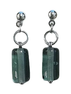 Серьги-гвоздики Керко «Набережная реки Мойки», стекло