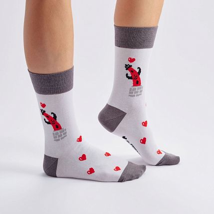 Носки «Буду ждать тебя на Стрелке», р-р 38-41, белые, фото 4.