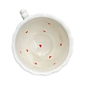 Чашка для чая ручной работы Slowday Ceramics в сердечко «Винтаж», белая, полуфарфор, 250 мл, превью фото 2