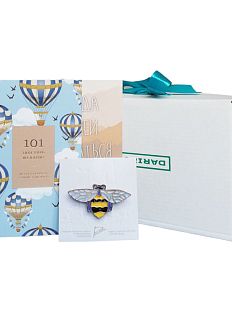 Подарочный набор с блокнотом «101 заветное желание» №3 и брошью ручной работы «Шмель»