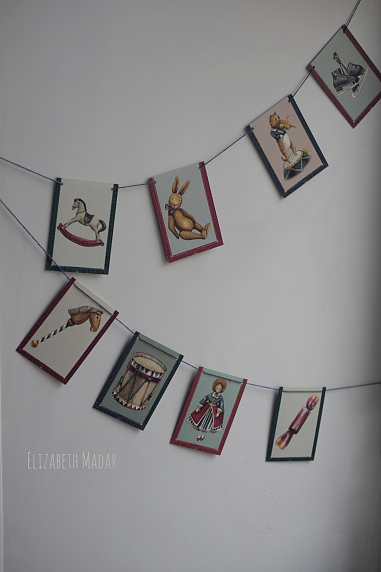 Бумажная гирлянда Elizabeth Madar «Игрушки», картон, 240 г/м², 4 м, фото 1.