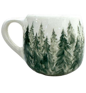 Кружка ручной работы круглая «Лес», керамика, 400 мл, фото 2.