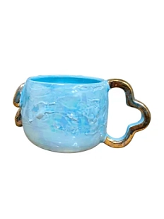 Кружка ручной работы Барыня «Облако», голубая, 380 мл, керамика