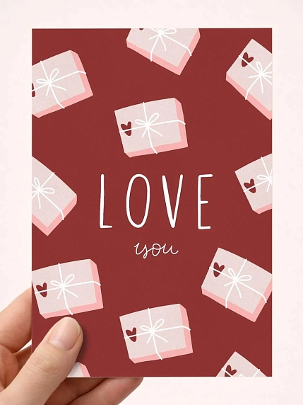 Открытка DARI DARI «Love you», А6, фото 1.