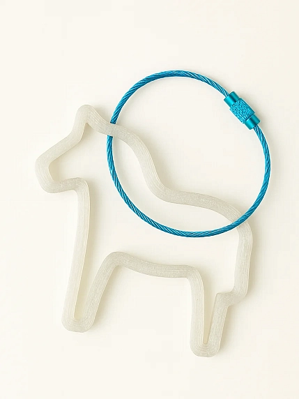 Брелок, обвес на сумку DARI DARI «Лошадка», белый, 6 см, фото 1.