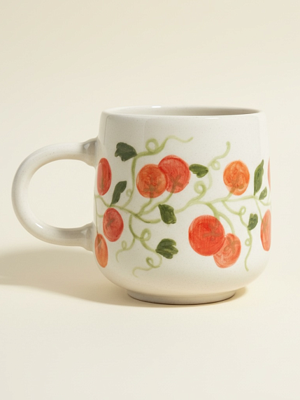 Кружка ручной работы Yellowscoop «Помидорки черри», керамика, 450 мл, фото 1.