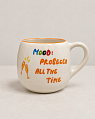 Кружка ручной работы Hands in Clay «Mood: prosecco all the time», оранжевая, керамика, 400 мл, круглая, превью фото 1