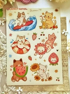 Стикерпак Лавкот «Летние котята», А6