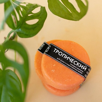 Твердый шампунь ELSKA Cosmetics «Тропический», для нормальных волос, фото 3.
