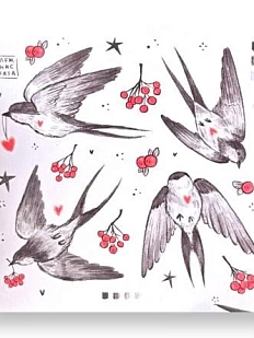 Стикерпак Лемниската «Ласточки», 12 х 12 см