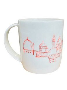 Кружка ручной работы сувенирная «Петербургские крыши», полуфарфор, 350 мл
