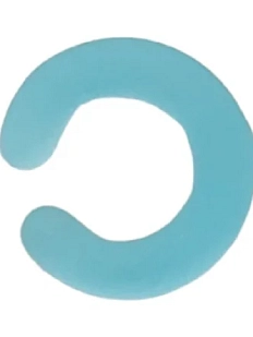 Кафф Лампджой матовый, стекло, голубой