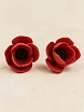 Серьги-гвоздики Подарки руками «Маки», полимерная глина, превью фото 2
