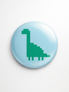 Закатной значок Динозаврик, металл, 25 мм