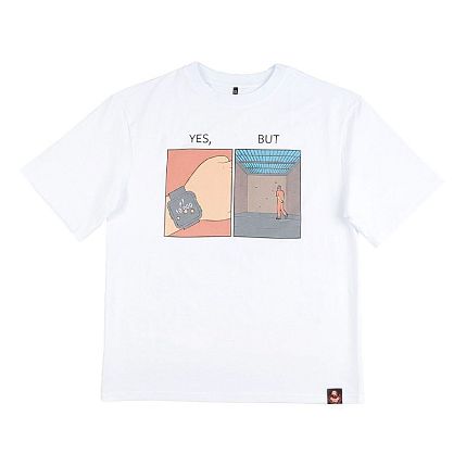 Оверсайз футболка Barking Store «1000 steps», 3XL, белый, фото 1.