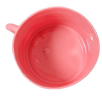 Кружка ручной работы «F**k», розовая, фарфор, 350 мл, фото 3.