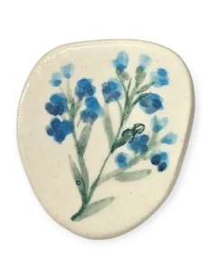 Брошь ручной работы Верба керамика «Незабудка», керамика
