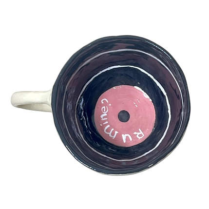 Кружка ручной работы «Винил», белая, керамика, 500 мл, фото 3.