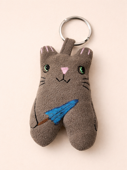 Брелок «Кот с зонтом», фото 1.