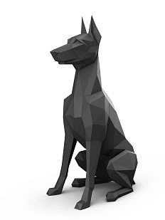 Набор для склейки фигуры добермана