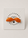 Серьги-гвоздики Счастливые истории «Круассанчики», полимерная глина, коричневые, превью фото 3