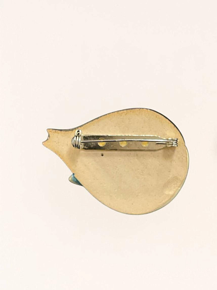 Брошь ручной работы «Кит», синий, фото 2.