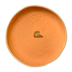 Тарелка круглая ручной работы «Ёжик», персикова, керамика, 15,5 см
