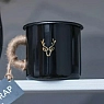 Эмалированная кружка Магтрэп «‎Golden Deer», чёрная, 400 мл, превью фото 3